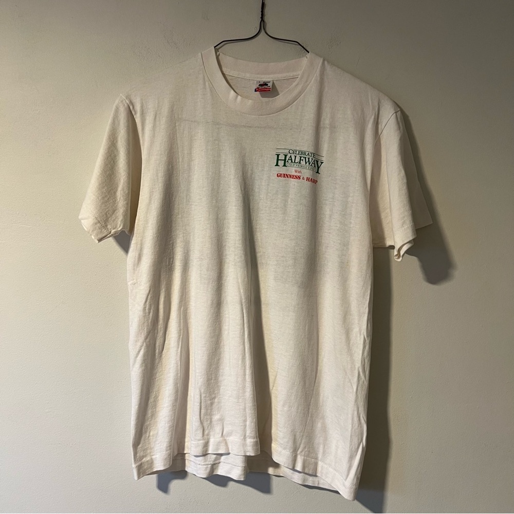 Vintage Guinness T-Shirt Features Harp Single Stitch